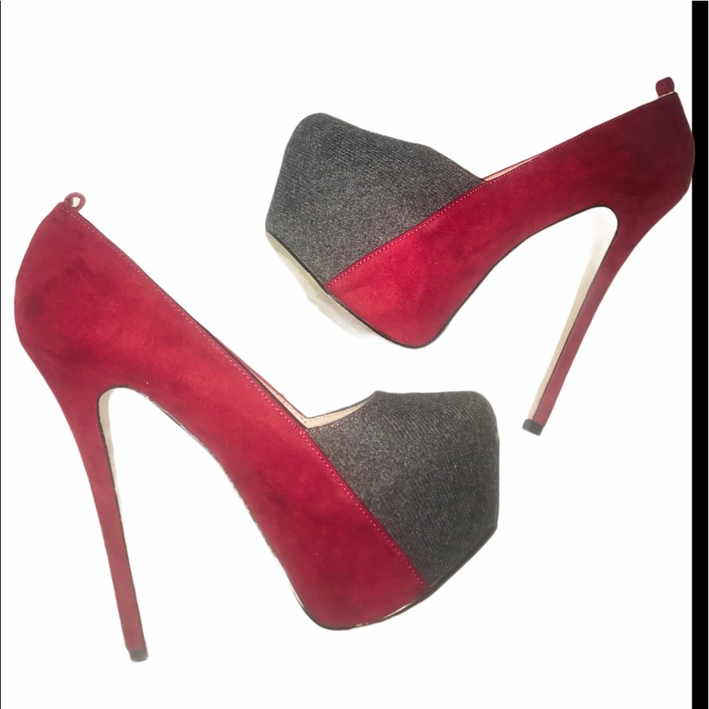 Suede platform pumps - Picture 2 of 7